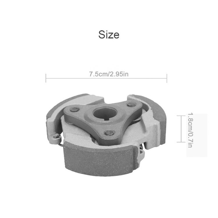 Heavy Duty Three Shoe Clutch for 49cc and 50cc Atv Quads and Mini Bikes Heavy Duty Three Shoe Clutch for 49cc and 50cc Atv Quads and Mini Bikes